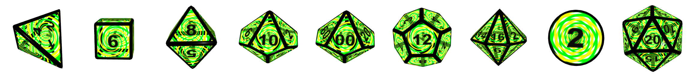 Spiral Dice (Transparent)