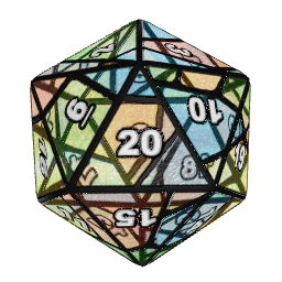 Stained Glass Dice - Multicoloured Preview