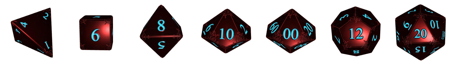 Transparent Red Dice Preview