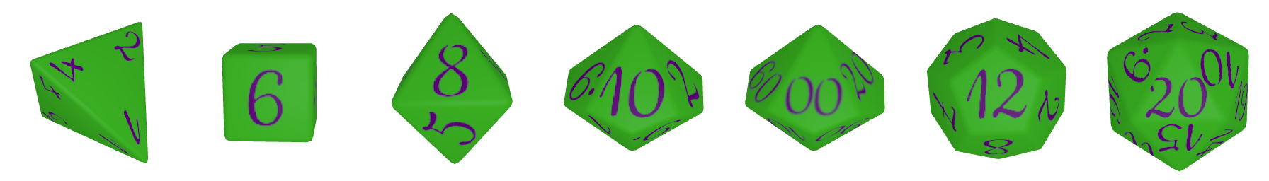 Green Purple Dice