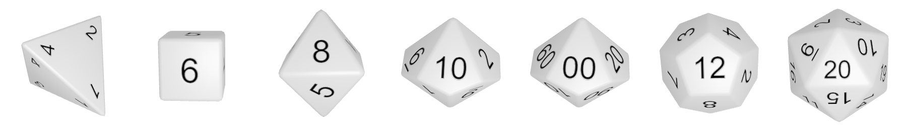 White Dice Set